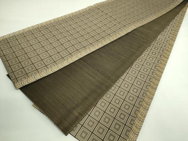 平和屋着物●極上　太鼓柄袋帯　花唐草　ベロア　逸品　DZAB3675kh6