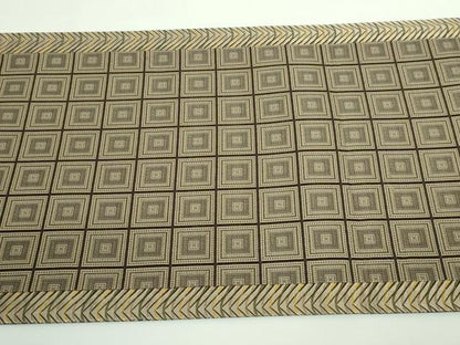 平和屋着物●極上　太鼓柄袋帯　花唐草　ベロア　逸品　DZAB3675kh6