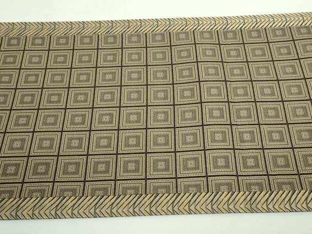 平和屋着物●極上　太鼓柄袋帯　花唐草　ベロア　逸品　DZAB3675kh6