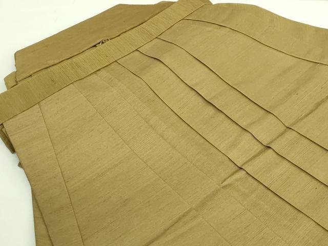 平和屋着物●極上　男性　馬乗り袴　紬地　木蘭色地　逸品　DZAB3689kh6