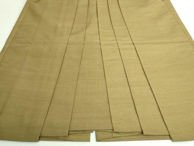 平和屋着物●極上　男性　馬乗り袴　紬地　木蘭色地　逸品　DZAB3689kh6