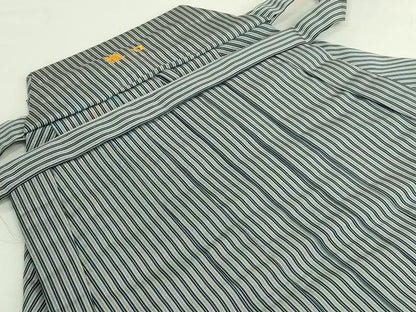 平和屋本店●極上 男性 人間国宝 甲田綏郎 精好仙台平 馬乗り袴 縞 逸品 DZAB3690kh6