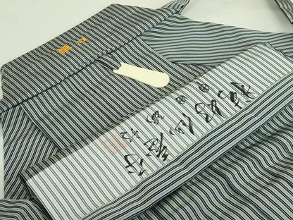 平和屋本店●極上 男性 人間国宝 甲田綏郎 精好仙台平 馬乗り袴 縞 逸品 DZAB3690kh6