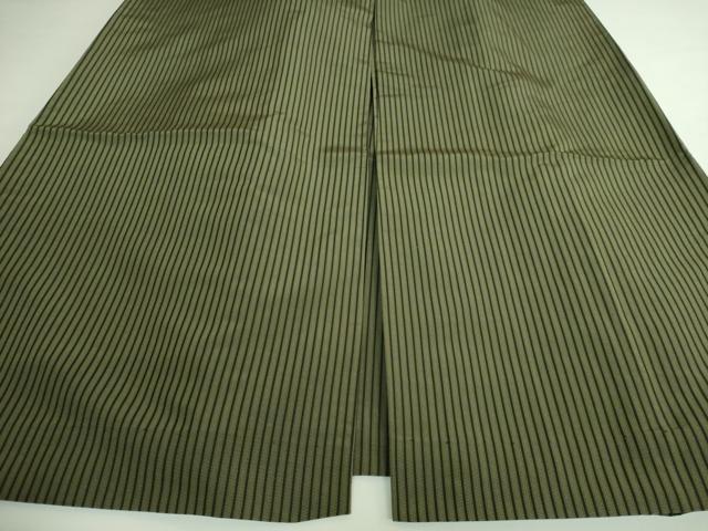 平和屋着物●極上　男性　馬乗り袴　縞　逸品　DZAB3691kh6