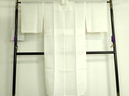 平和屋着物＊夏物 長襦袢 小千谷ちぢみ 杜若紋紗 麻 生成り色 逸品 DZAB3695kh6