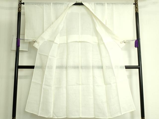 平和屋着物＊夏物 長襦袢 小千谷ちぢみ 杜若紋紗 麻 生成り色 逸品 DZAB3695kh6