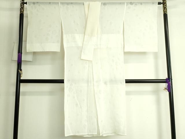 平和屋着物＊夏物 長襦袢 小千谷ちぢみ 水玉紋紗 生成り色 麻 逸品 DZAB3696kh6