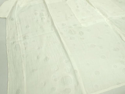 平和屋着物＊夏物 長襦袢 小千谷ちぢみ 水玉紋紗 生成り色 麻 逸品 DZAB3696kh6