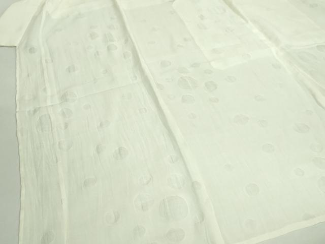 平和屋着物＊夏物 長襦袢 小千谷ちぢみ 水玉紋紗 生成り色 麻 逸品 DZAB3696kh6