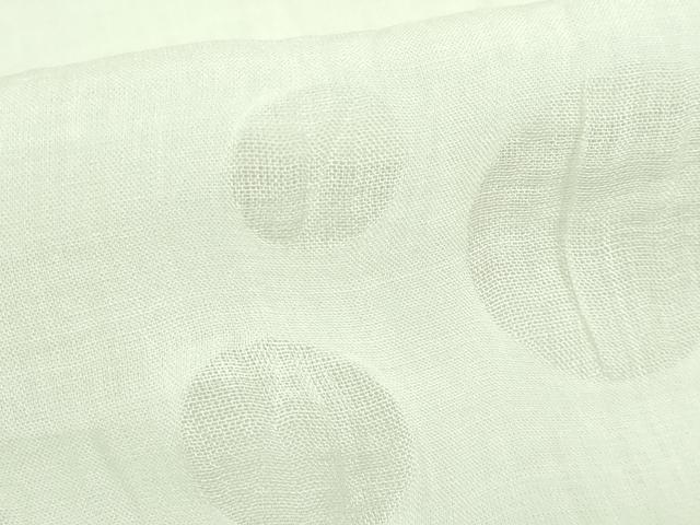 平和屋着物＊夏物 長襦袢 小千谷ちぢみ 水玉紋紗 生成り色 麻 逸品 DZAB3696kh6