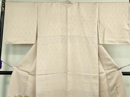 平和屋本店●極上 皇室献上作家 藤井寛 色留袖 駒刺繍 雲重ねエ霞 薄桜色地 金彩 逸品 DZAB3703kh6