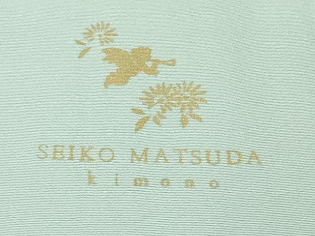 平和屋本店●極上　松田聖子　SEIKOMATSUDA　訪問着　百合　唐草文　薄い水色地　暈し染め　金彩　逸品　DZAB3704kh6