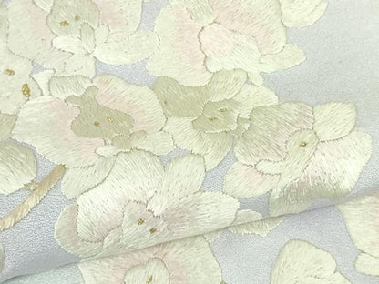 平和屋本店●極上　訪問着　総手刺繍　胡蝶蘭　枝垂れ桜　暈し染め　金糸　京都きもの友禅扱い　逸品　未使用　DZAB3717kh6