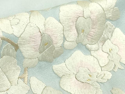 平和屋本店●極上　訪問着　総手刺繍　胡蝶蘭　枝垂れ桜　暈し染め　金糸　京都きもの友禅扱い　逸品　未使用　DZAB3717kh6