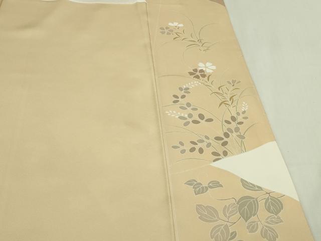 平和屋本店●極上　訪問着　切嵌　四季花文　肌色地　金彩　ますいわ屋扱い　逸品　DZAB3719kh6