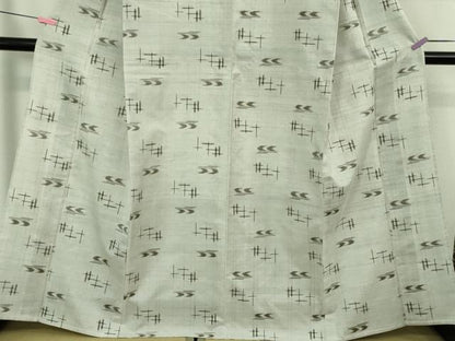 平和屋本店▽希少　重要無形文化財　本場久米島紬　単衣　ゆうな染　手織　逸品　DZAB3737kh6