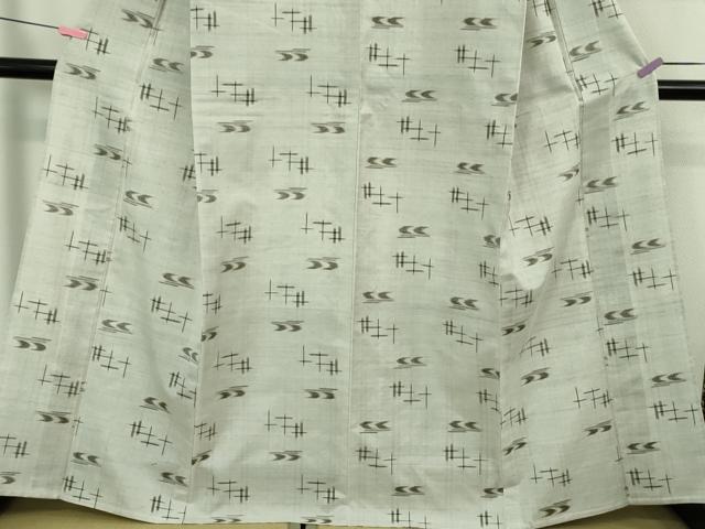 平和屋本店▽希少　重要無形文化財　本場久米島紬　単衣　ゆうな染　手織　逸品　DZAB3737kh6