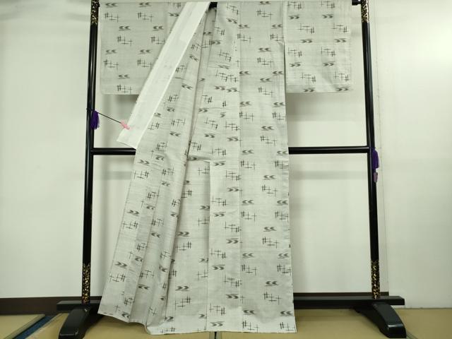 平和屋本店▽希少　重要無形文化財　本場久米島紬　単衣　ゆうな染　手織　逸品　DZAB3737kh6
