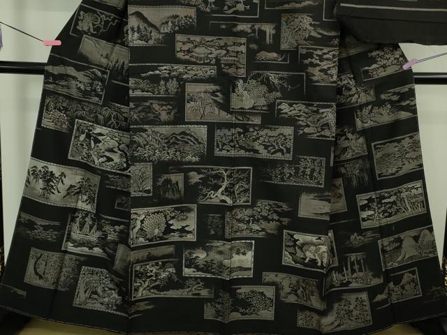 平和屋本店●極上　絣の魔術師 恵積五郎 本場大島紬 恵大島織物謹製 9マルキ 古代染色純泥染 桃山百隻 証紙付き 逸品 未使用 DZAB3739kh6