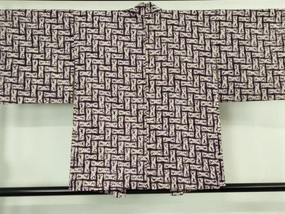 平和屋本店＃極上　岩手の匠　草紫堂　南部絞り　紫根染　綿　羽織　逸品　DZAB3755kh6