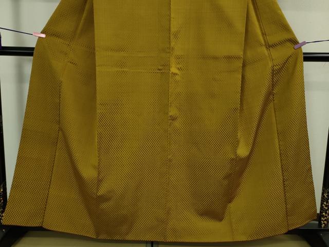 平和屋本店●極上　山下八百子　本場黄八丈　紬　市松綾織　逸品　DZAB3758kh6
