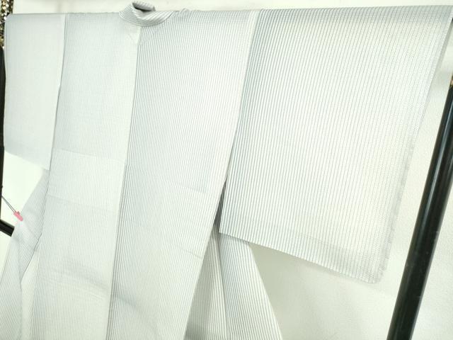 平和屋本店＊極上　夏物　本場縞大島紬　夏大島　縄文縞　寿紬工房謹製　証紙付き　逸品　未使用　DZAB3764kh6