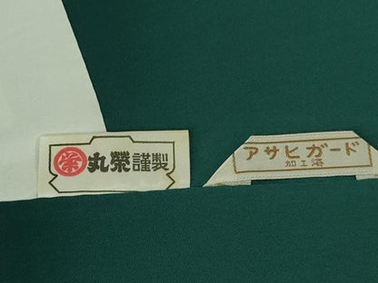平和屋本店●極上　名門・上野家　上野街子　清染居　訪問着　白山紬　カエル　蛙　蓮　高麗納戸色地　逸品　DZAB3767kh6