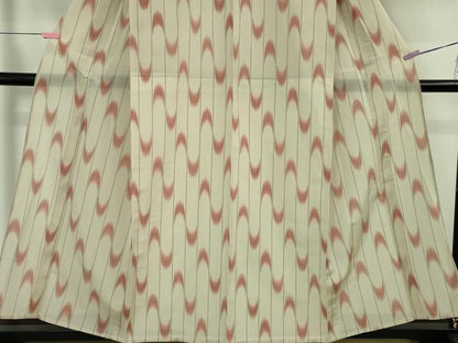 平和屋着物＊極上 夏物 伝統工芸品 明石縮 間道 証紙付き 逸品 DZAB3771kh6