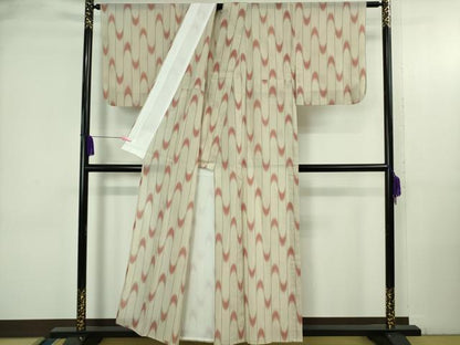 平和屋着物＊極上 夏物 伝統工芸品 明石縮 間道 証紙付き 逸品 DZAB3771kh6