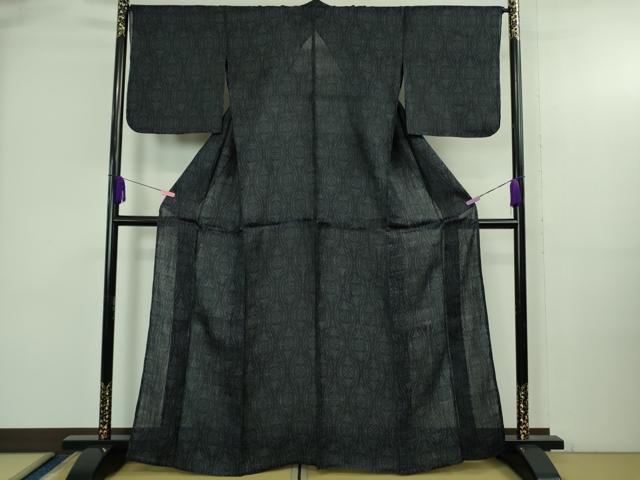 平和屋本店＊極上　夏物　重要無形文化財　本場宮古上布　苧麻　立涌花文　逸品　DZAB3776kh6