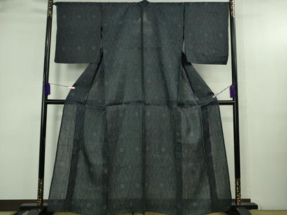 平和屋本店＊極上　夏物　重要無形文化財　本場宮古上布　苧麻　花菱文　逸品　DZAB3777kh6