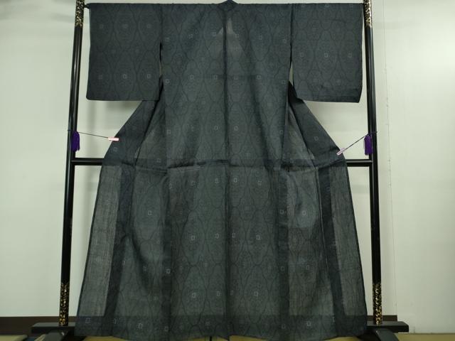 平和屋本店＊極上　夏物　重要無形文化財　本場宮古上布　苧麻　花菱文　逸品　DZAB3777kh6