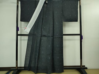 平和屋本店＊極上　夏物　重要無形文化財　本場宮古上布　苧麻　花菱文　逸品　DZAB3777kh6