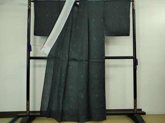 平和屋本店＊極上　夏物　重要無形文化財　本場宮古上布　苧麻　花菱文　逸品　DZAB3777kh6
