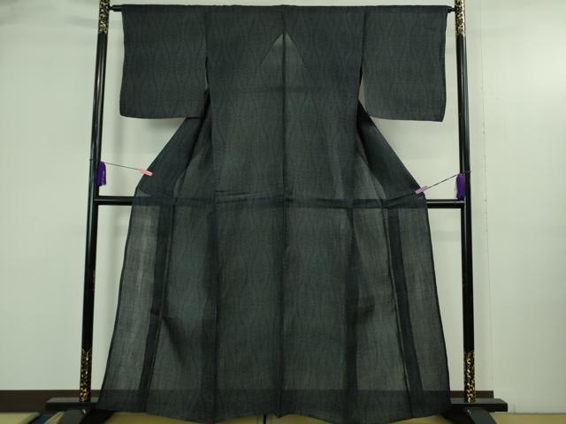 平和屋本店＊極上　夏物　重要無形文化財　本場宮古上布　苧麻　立涌花文　逸品　DZAB3779kh6