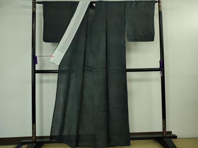 平和屋本店＊極上　夏物　重要無形文化財　本場宮古上布　苧麻　立涌花文　逸品　DZAB3779kh6