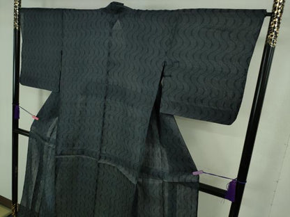 平和屋本店＊極上　夏物　重要無形文化財　本場宮古上布　苧麻　流水文　逸品　DZAB3780kh6