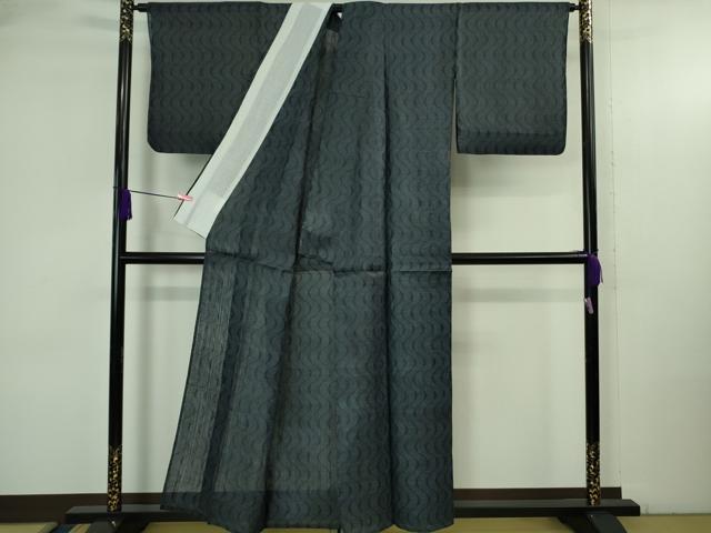 平和屋本店＊極上　夏物　重要無形文化財　本場宮古上布　苧麻　流水文　逸品　DZAB3780kh6