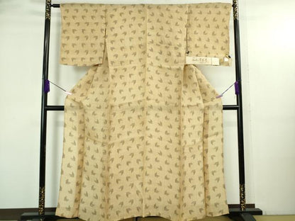 平和屋本店＊希少　夏物　喜如嘉の芭蕉布　手積み芭蕉糸100％　手結　手織　証紙付き　逸品　DZAB3785kh6