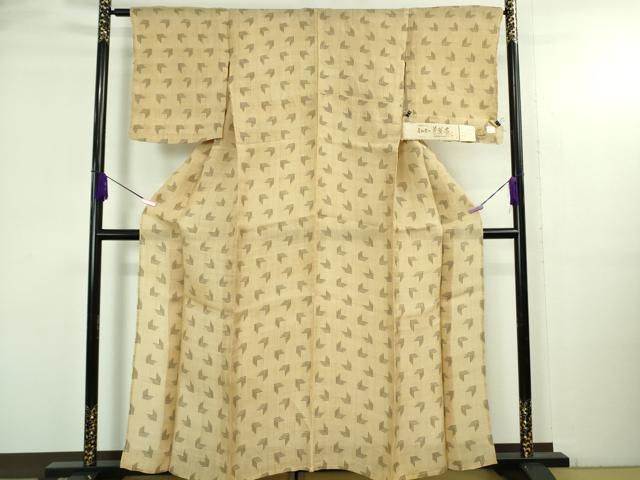 平和屋本店＊希少　夏物　喜如嘉の芭蕉布　手積み芭蕉糸100％　手結　手織　証紙付き　逸品　DZAB3785kh6