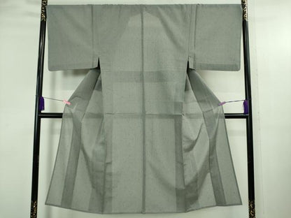 平和屋着物＊極上 夏物 男性 紗紬 錫色 逸品 DZAB3789kh6