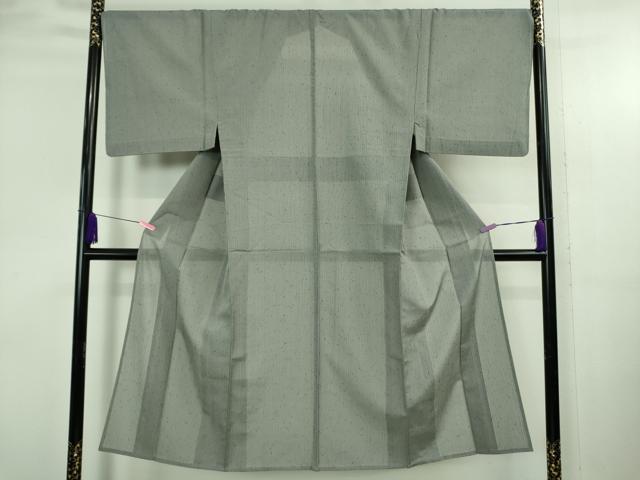 平和屋着物＊極上 夏物 男性 紗紬 錫色 逸品 DZAB3789kh6