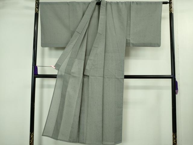 平和屋着物＊極上 夏物 男性 紗紬 錫色 逸品 DZAB3789kh6