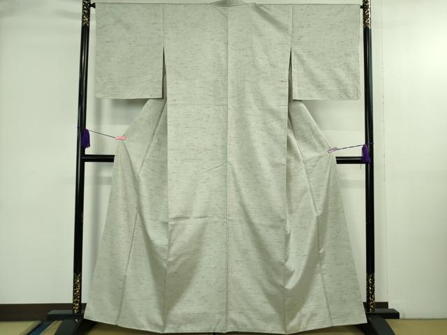 平和屋着物●極上　結城紬　ぜんまい　背抜き仕立て　上代54万　証紙・反端付き　逸品　未使用　DZAB3797kh6