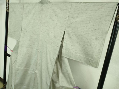 平和屋着物●極上　結城紬　ぜんまい　背抜き仕立て　上代54万　証紙・反端付き　逸品　未使用　DZAB3797kh6
