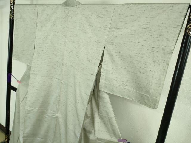 平和屋着物●極上　結城紬　ぜんまい　背抜き仕立て　上代54万　証紙・反端付き　逸品　未使用　DZAB3797kh6