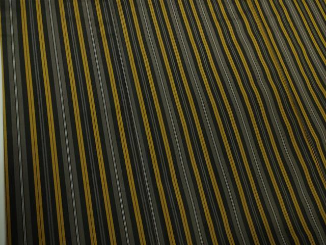 平和屋本店●極上　本場黄八丈　黒八丈　紬　平織　縞　逸品　DZAB3802kh6