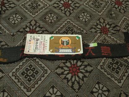 平和屋着物●希少　本場大島紬　龍郷絣　野口哲弘織物謹製　証紙付き　逸品　未使用　DZAB3804kh6