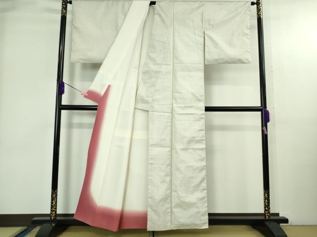 平和屋着物●極上　本場大島紬　白大島　7マルキ　反端付き　逸品　DZAB3805kh6