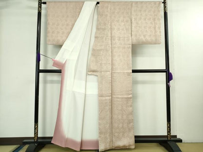 平和屋着物●極上　名門　藤娘きぬたや・総絞り　杢目絞り　小紋　逸品　DZAB3806kh6